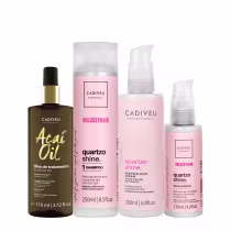 Imagem do produto Kit Cadiveu Professional Essentials Quartzo Shine Shampoo Pré-Shampoo Leave-in e Açaí Oil 110 (4 produtos)