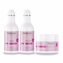 Imagem do produto Kit Reparador Spa e Repair Metal Control Treeliss Profissional - Shampoo, Condicionador e Máscara