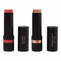 Imagem do produto Kit Océane Blush Stick Coral + Iluminador Stick Bronze (2 Produtos)