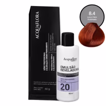 Coloração Acquaflora 8.4 60g + Água Oxigenada 20 Volumes 90ml