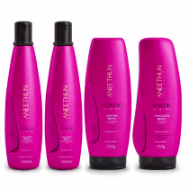 Imagem do produto Kit Aneethun Color System Shampoo 300ml (2 unidades) + Máscara 250g + Finalizador 250g - (4 Produtos)