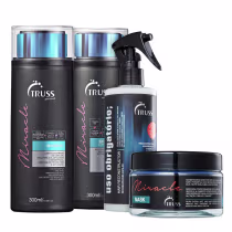 Imagem do produto Kit Truss Miracle Shampoo 300ml + Condicionador 300ml + Máscara 180g + Uso Obrigatório 260ml