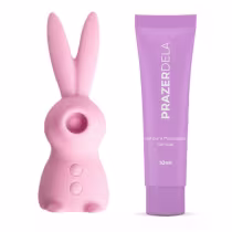 Imagem do produto Kit Estimulador Clitóris Magic Rabbit (Ingrid Guimarães) e Gel Excitante Prazer Dela