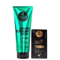 Haskell Supermáscara Acidificante + Sachê Cavalo Forte, 2 produtos.