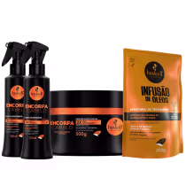 Imagem do produto Kit Haskell Encorpa Cabelo 2 Fluído 1 Másc 300g +Refil200g