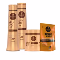 Imagem do produto Kit Haskell Mandioca Super Hidratação Trio 500ml +Refil200g