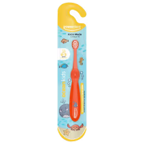 Escova de Dente Infantil Powerdent Ocean Kids 0-3 Anos Extra Macia Laranja, 1 produto.