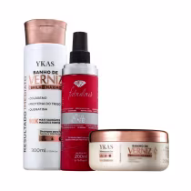 Imagem do produto Ykas Verniz Shampoo 300ml + Máscara 250g +  All in One 250ml