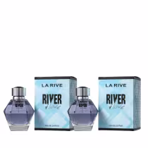 Dois Perfumes da linha River of Love da marca La Rive.