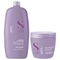Imagem do produto Shampoo 1 Litro e Máscara 500ml Alfaparf Semi di Lino Smooth