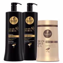 Imagem do produto Kit Haskell Cavalo Forte Shp/Cond 1L + Máscara Mandioca 900g
