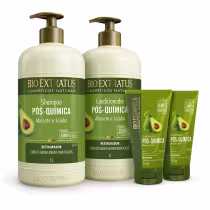 Imagem do produto Kit Bio Extratus Pós Quimica Shampoo Condicionador 1L + Finalizador
