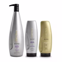 Imagem do produto Kit  Aneethun Blond System - Shampoo Matizante 1L + Máscara Matizante 250g + Finalizador Termoativado 250g