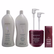 Kit Senscience com Silk Moisture Shampoo e Condicionador 1L + Máscara Inner intensif 500ml + Tratamento CPR (2x25ml) + 2 Válvulas Pump