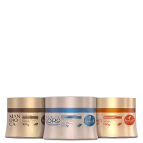 Imagem do produto Kit Máscaras de Tratamento Haskell Bendito Loiro+ Mandioca + Tutano 300g