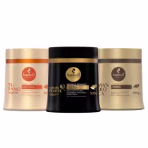 Imagem do produto Kit 3 Máscaras de Tratamento Haskell Cavalo Forte Tutano Mandioca 500g
