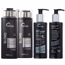 Imagem do produto Kit Truss Blond Shampoo 300ml + Condicionador 300ml + Hair Protector 250ml + Night Spa 250ml