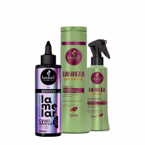 Imagem do produto Kit Haskell Bananeira Shampoo e Fluido Obrigatório e Lamelar Máscara Líquida (3 produtos)