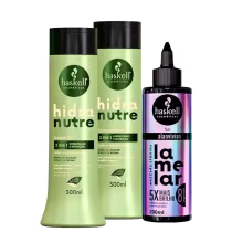 Imagem do produto Kit Haskell Shampoo/Cond Hidranutre 300ml + Máscara Lamelar