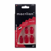 Imagem do produto Unhas Postiças Amendoado Vermelho - Macrilan - UP801