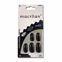 Imagem do produto Unhas Postiças Amendoado Preto - Macrilan - UP803