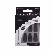 Imagem do produto Unha Postiça Bailarina Longa Preto - Macrilan - UP410