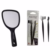 Imagem do produto Espelho Triplo De Mão Macrilan ES-02  + Navalhetes AC-05 para sobrancelhas
