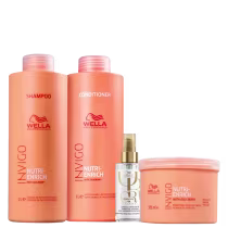 Imagem do produto Kit Wella Professionals Invigo Nutri-Enrich & Oil Reflections Light Quarteto (4 Produtos)