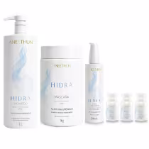 Imagem do produto Kit Aneethun Hidra -Shampoo 1L + Máscara 1kg + Finalizador 210ml + Ampolas 13ml (3Unidades)