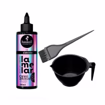 Kit Haskell Lamelar feat. Alan Vivian + Cumbuca + Pincel, 3 produtos.