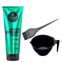 Kit Haskell Acidificante + Cumbuca + Pincel, 3 produtos.