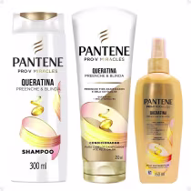 Imagem do produto Kit Pantene Pro-V Miracles Queratina: Shampoo 300ml, Condicionador 250ml e Spray