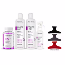 Imagem do produto Kit Completo Force Hair Prohall Nova Embalagem + 3 Presilhas
