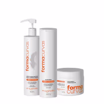 Imagem do produto Kit Acquaflora Forma Curvas Shampoo Tratamento Condicionante e Creme de Pentear Ondas  (3 produtos)