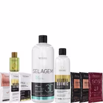 Imagem do produto Borabella Kit Selagem 3D 1L + NeutraQuimic + Argan + Sachês