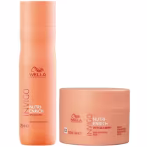 Kit com shampoo e máscara Invigo Nutri-Enrich, da marca Wella Professionals.