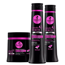 Imagem do produto Kit Shampoo Condicionador e Máscara Hidratação e Crescimento Cavalo Forte Hidra Haskell 500ml