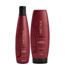 Imagem do produto Kit Shampoo 300ml + Máscara 250ml Force System Aneethun