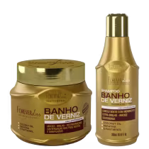 Imagem do produto Forever Liss Banho de Verniz Máscara e Shampoo - Hidratação e Limpeza para Cabelos Brilhantes