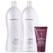 Imagem do produto Kit Senscience Balance Salon + Renewal Mask (3 Produtos)