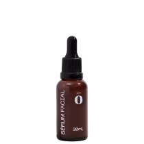 Frasco de vidro marrom com conta-gotas preto, contendo 30ml de um produto da marca Fitō. O rótulo apresenta o nome "Serum Facial" em letras brancas sobre fundo preto.