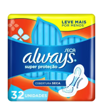 Imagem do produto Always Super Proteção Seca - Absorvente com Abas (32 Unidades)