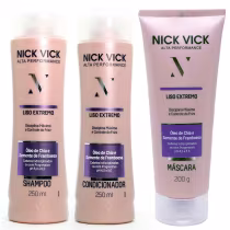 Imagem do produto Kit NICK VICK Liso Extremo Shampoo Condicionador e Máscara