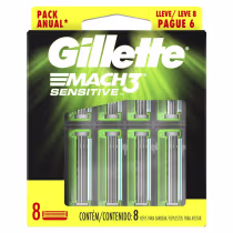 Imagem do produto Carga Gillette Mach3 Sensitive Leve 8 Pague 6