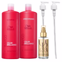 Imagem do produto Kit Wella Professionals Oil Reflections + Color Brilliance e Válvulas Pump (3 Produtos)
