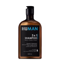 Imagem do produto Human 3x1 Barba, Cabelo e Corpo - Shampoo 240ml