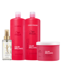 Imagem do produto Kit Wella Professionals Invigo Color Brilliance +Oil Reflections Light Salon Quarteto (4 Produtos)
