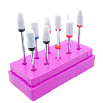 Imagem do produto Arte Sedução Suporte para 10 Brocas de Unha Rosa - Organizador