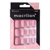 Imagem do produto Macrilan Médio Rosa Claro - Unhas Postiças (24 Unidades)