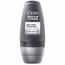 A imagem mostra o Desodorante Roll-On Masculino Men+Care Sem Perfume da marca Dove.